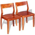 Retro vidaXL Esszimmerstühle & Küchenstühle aus Massivholz 2-teilig 