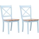 Graue vidaXL Esszimmerstühle & Küchenstühle aus Massivholz Breite 0-50cm, Höhe 50-100cm, Tiefe 50-100cm 2-teilig 