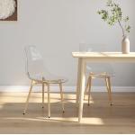 Moderne vidaXL Transparente Stühle aus Holz 2-teilig 