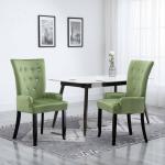 Hellgrüne vidaXL Stühle mit Armlehne 
