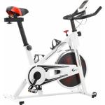 vidaXL Exercise bike white and red