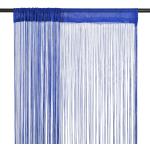 Blaue vidaXL Fadenvorhänge aus Polyester 2-teilig 