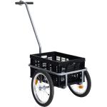 vidaXL Fahrrad-Lastenanhänger Faltbare Transportbox 50 L Schwarz 150kg
