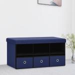Reduzierte Blaue Schuhbänke & Sitzbänke Flur aus MDF mit Schublade Breite 50-100cm, Höhe 0-50cm, Tiefe 0-50cm 