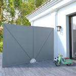 vidaXL Faltbarer Terrassen-Seitenfächer Grau 300×200 cm