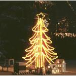 vidaXL LED-Weihnachtsbäume aus Stahl klappbar 