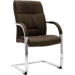 Braune Moderne vidaXL Ergonomische Bürostühle & orthopädische Bürostühle  aus Stoff gepolstert 