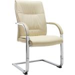 Cremefarbene Moderne vidaXL Ergonomische Bürostühle & orthopädische Bürostühle  aus Eisen gepolstert 