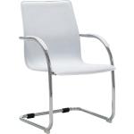 Weiße Moderne vidaXL Ergonomische Bürostühle & orthopädische Bürostühle  aus Kunstleder mit Armlehne Breite 50-100cm, Höhe 50-100cm, Tiefe 50-100cm 