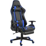 Blaue vidaXL Gaming Stühle & Gaming Chairs aus PVC mit verstellbarer Rückenlehne 