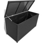 Schwarze vidaXL Auflagenboxen & Gartenboxen pulverbeschichtet aus Polyrattan 