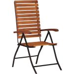 Braune Vintage vidaXL Gartenstühle & Balkonstühle aus Massivholz 2-teilig 