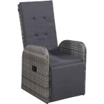 Dunkelgraue Moderne vidaXL Polyrattan Gartenstühle aus Polyrattan Outdoor Breite 50-100cm, Höhe 100-150cm, Tiefe 50-100cm 