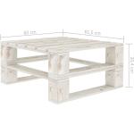 Weiße vidaXL Balkontische Holz aus Kiefer Breite 50-100cm, Höhe 0-50cm, Tiefe 50-100cm 