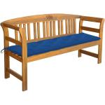 Blaue Gartenmöbel Holz aus Massivholz mit Kissen Breite 150-200cm, Höhe 50-100cm, Tiefe 100-150cm 
