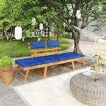 Blaue Gartenmöbel Holz aus Massivholz mit Kissen Breite 50-100cm, Höhe 50-100cm, Tiefe 50-100cm 