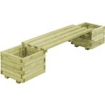 Grüne vidaXL Quadratische Gartenmöbel Holz imprägniert aus Kiefer wetterfest Breite 150-200cm, Höhe 0-50cm, Tiefe 0-50cm 