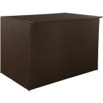 Braune Moderne vidaXL Auflagenboxen & Gartenboxen aus Polyrattan 