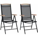 Reduzierte Schwarze Moderne Hochlehner-Gartenstühle pulverbeschichtet aus Polyrattan mit Armlehne Breite 50-100cm, Höhe 100-150cm, Tiefe 50-100cm 2-teilig 