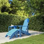 Aquablaue vidaXL Adirondack Chairs aus HDPE Breite 50-100cm, Höhe 50-100cm, Tiefe 50-100cm 