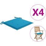 Blaue vidaXL Stuhlkissen aus Polyester 40x40 4-teilig 