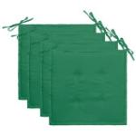 Grüne vidaXL Gartenstuhlauflagen & Gartensesselauflagen aus Stoff 40x40 4-teilig 