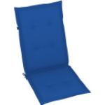 Royalblaue vidaXL Sesselauflagen Hochlehner aus Polyester 2-teilig 