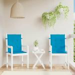 Blaue Sesselauflagen Niedriglehner aus Polyester 2-teilig 