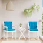 Blaue vidaXL Sesselauflagen Niedriglehner aus Polyester UV-beständig 2-teilig 