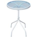 Graue Moderne vidaXL Runde Runde Tische aus Metall Breite 0-50cm, Höhe 0-50cm, Tiefe 0-50cm 