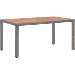 Graue Moderne vidaXL Polyrattan Tische aus Polyrattan Breite 100-150cm, Höhe 100-150cm, Tiefe 50-100cm 