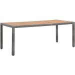 Graue Moderne vidaXL Polyrattan Tische aus Massivholz wetterfest Breite 150-200cm, Höhe 150-200cm, Tiefe 50-100cm 