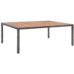 Graue Moderne vidaXL Polyrattan Tische aus Massivholz Breite 100-150cm, Höhe 200-250cm, Tiefe 50-100cm 