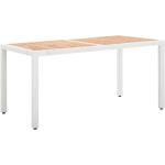 Weiße Moderne vidaXL Polyrattan Tische aus Massivholz Breite 100-150cm, Höhe 100-150cm, Tiefe 50-100cm 