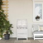 Weiße vidaXL Auflagenboxen & Gartenboxen aus Massivholz 