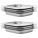 Silberne vidaXL Chafing Dishes aus Edelstahl 8-teilig 