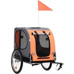 vidaXL Hunde-Fahrradanhänger Orange und Grau