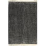 Anthrazitfarbene Vintage vidaXL Kelim Teppiche aus Baumwolle 