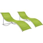 Grüne Moderne vidaXL Schwungliegen aus Aluminium klappbar Breite 150-200cm, Höhe 50-100cm, Tiefe 50-100cm 