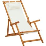 Beige vidaXL Strandstühle aus Massivholz 
