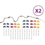 vidaXL Klettersteine mit Seil 50 Stk. Mehrfarbig