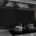 Schwarze vidaXL Küchenrückwände aus Glas Breite 100-150cm, Höhe 100-150cm, Tiefe 0-50cm 