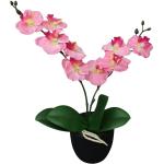Rosa Runde Künstliche Orchideen aus Kunststoff im Topf 