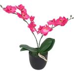 Rote vidaXL Runde Künstliche Orchideen aus Kunststoff im Topf 