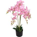 Rosa vidaXL Runde Künstliche Orchideen aus Kunststoff im Topf 