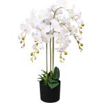 Weiße vidaXL Künstliche Orchideen aus Kunststoff im Topf 