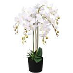 Weiße vidaXL Künstliche Orchideen im Topf 