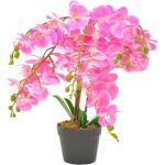 vidaXL Künstliche Orchidee mit Topf Rosa 60 cm