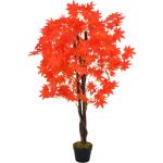 Reduzierte Rote 120 cm Kunstbäume aus Kunststoff im Topf 