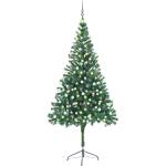 Grüne 210 cm vidaXL Runde LED-Weihnachtsbäume glänzend aus Kunststoff 